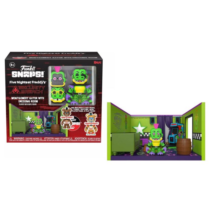 FNAF Montgomery Gator Dressing Room Snap Playset Funko NIEUW