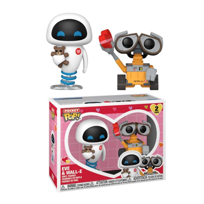 Wall-E Valentines Pocket Pop 2 Pack Wall-E & Eve NIEUW